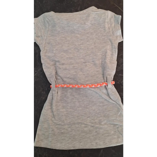Jurk -- Basic Orange - 74 / Grijs - kinderkleding