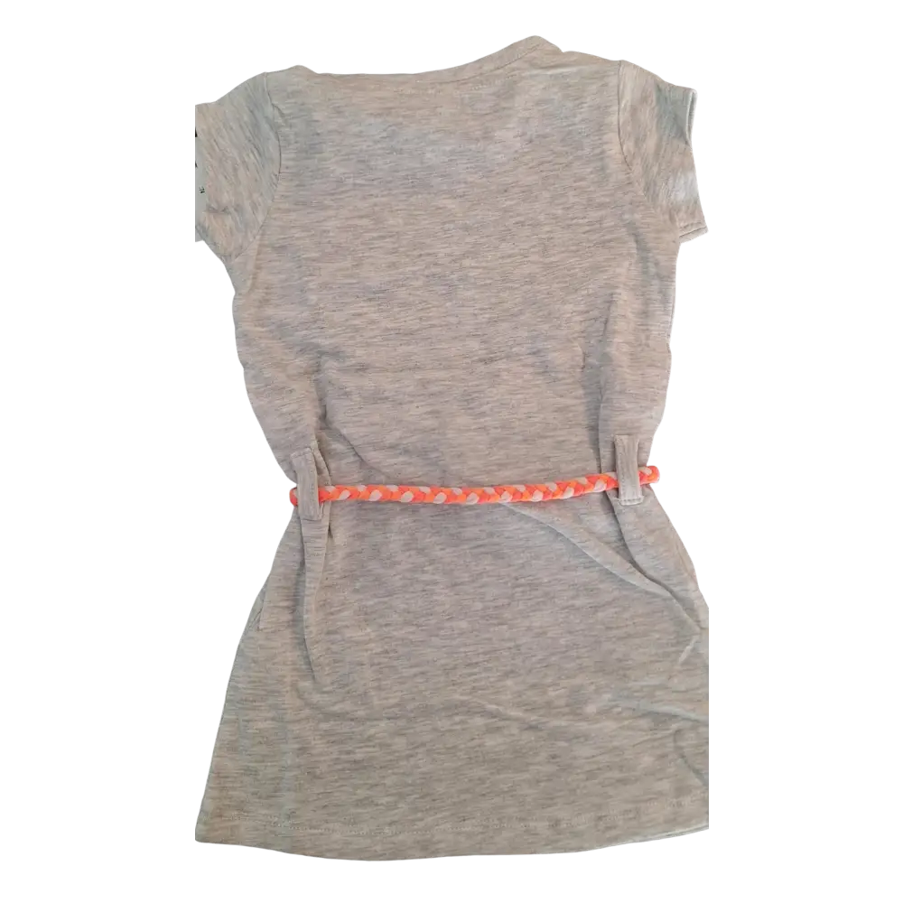 Jurk -- Basic Orange - 74 / Grijs - kinderkleding