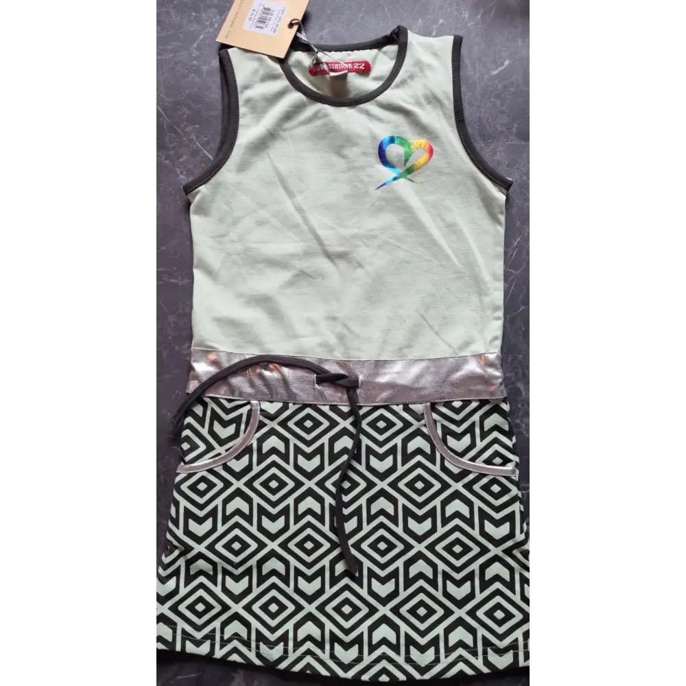 Jurk -- Daisy - 98/104 / Groen - kinderkleding