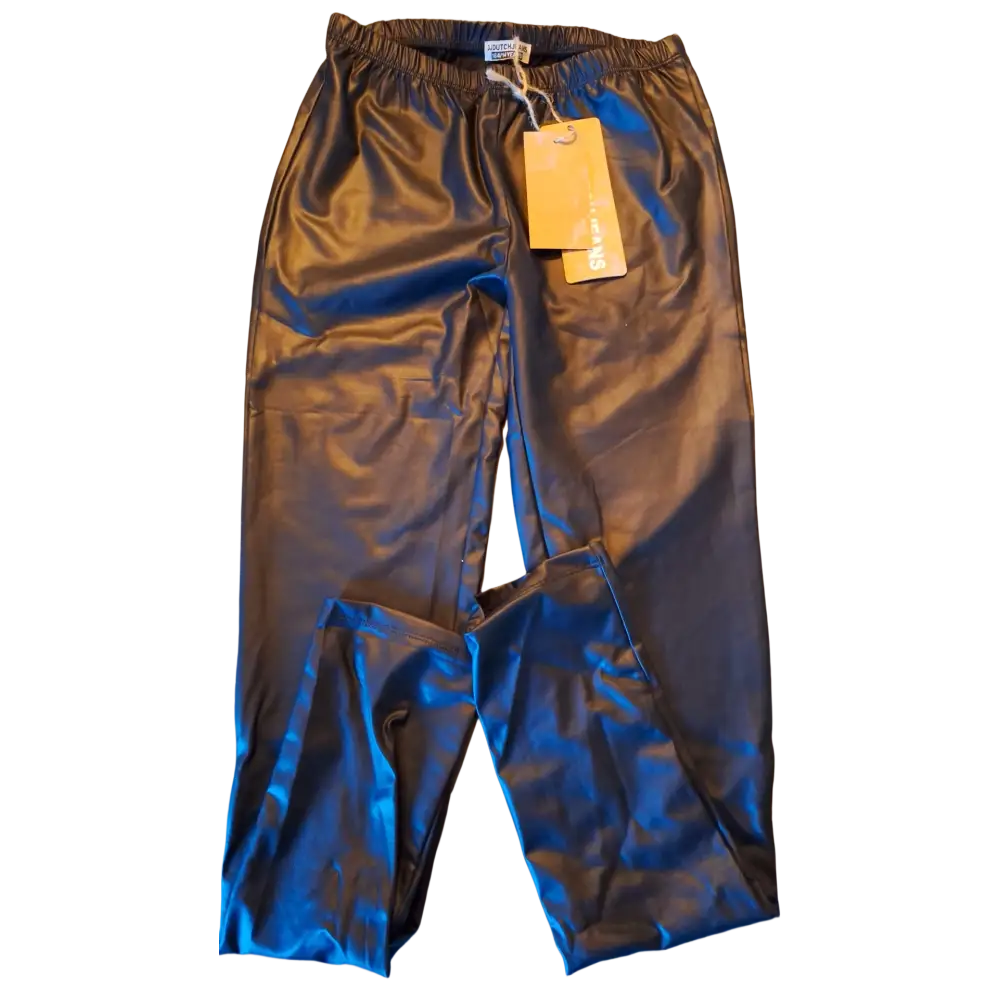 Legging -- Leatherlook - 164 / Zwart - kinderkleding