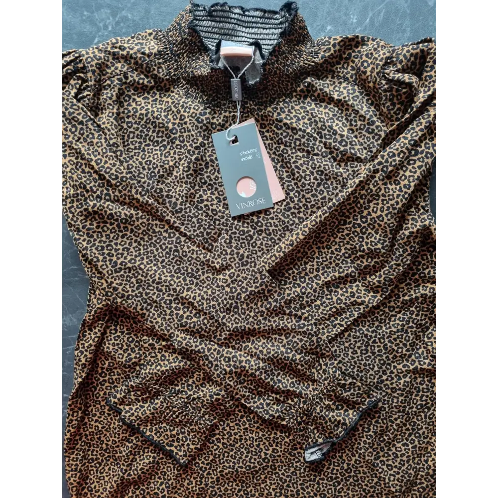 Longsleeves -- Leopard - 146/152 / Bruin - kinderkleding