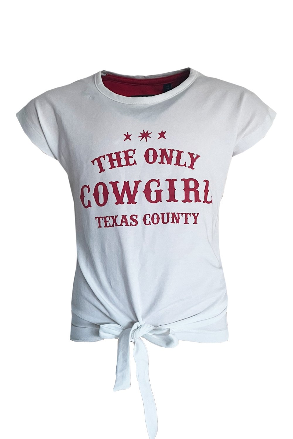 Shortsleeves -- Cowgirl - 110/116 / Wit - kinderkleding