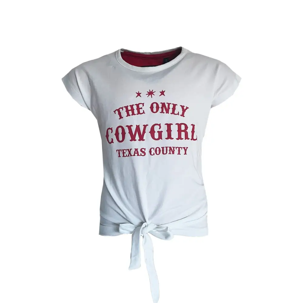 Shortsleeves Cowgirl 110/116 / Wit kinderkleding