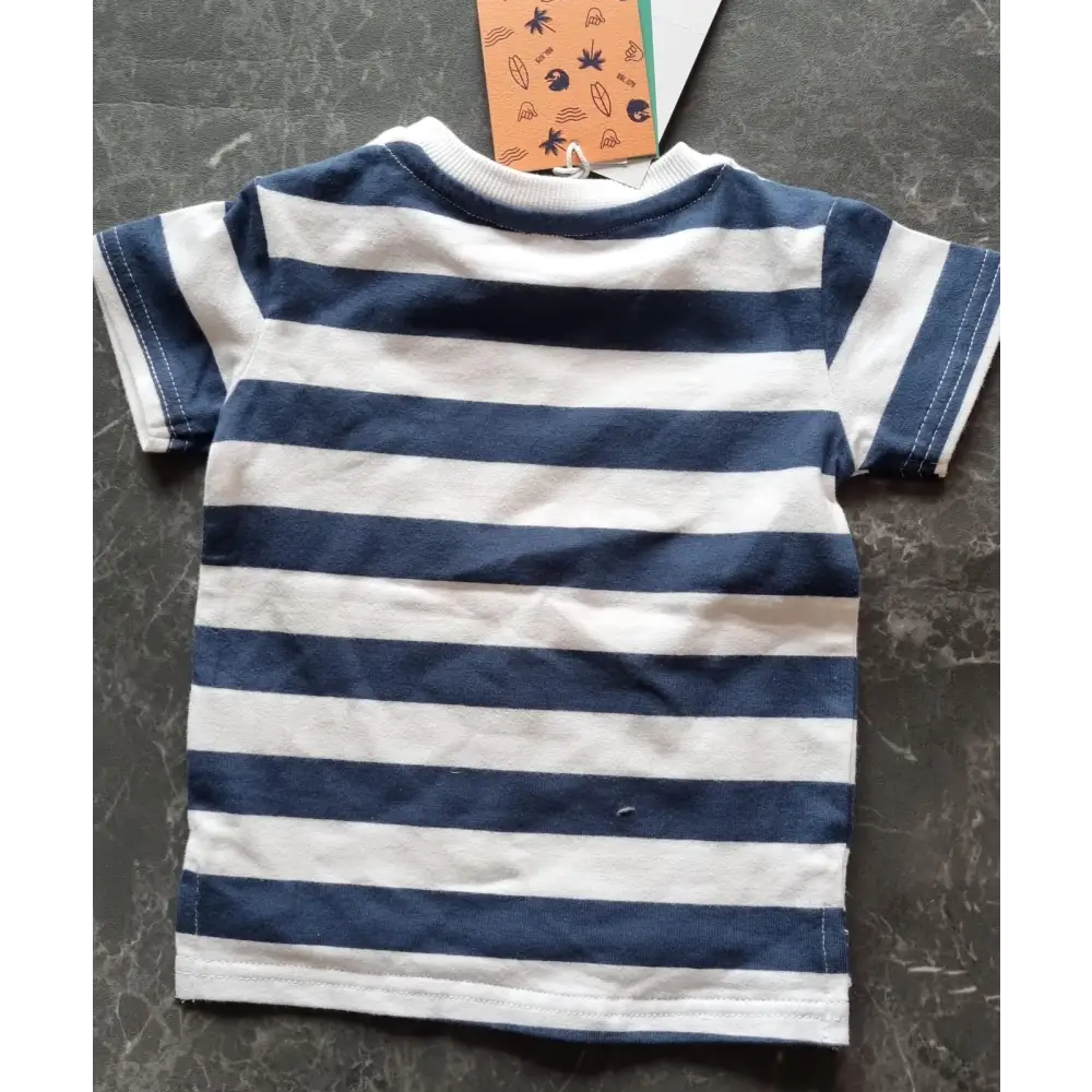 Shortsleeves -- Deep Sea Stripes - 74 / Blauw - kinderkleding