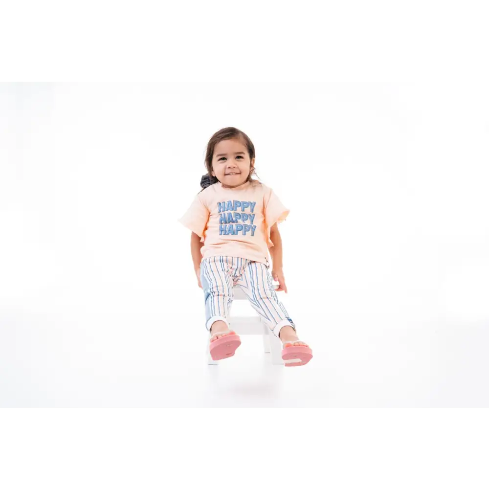 Shortsleeves June Happy 80 / Roze kinderkleding