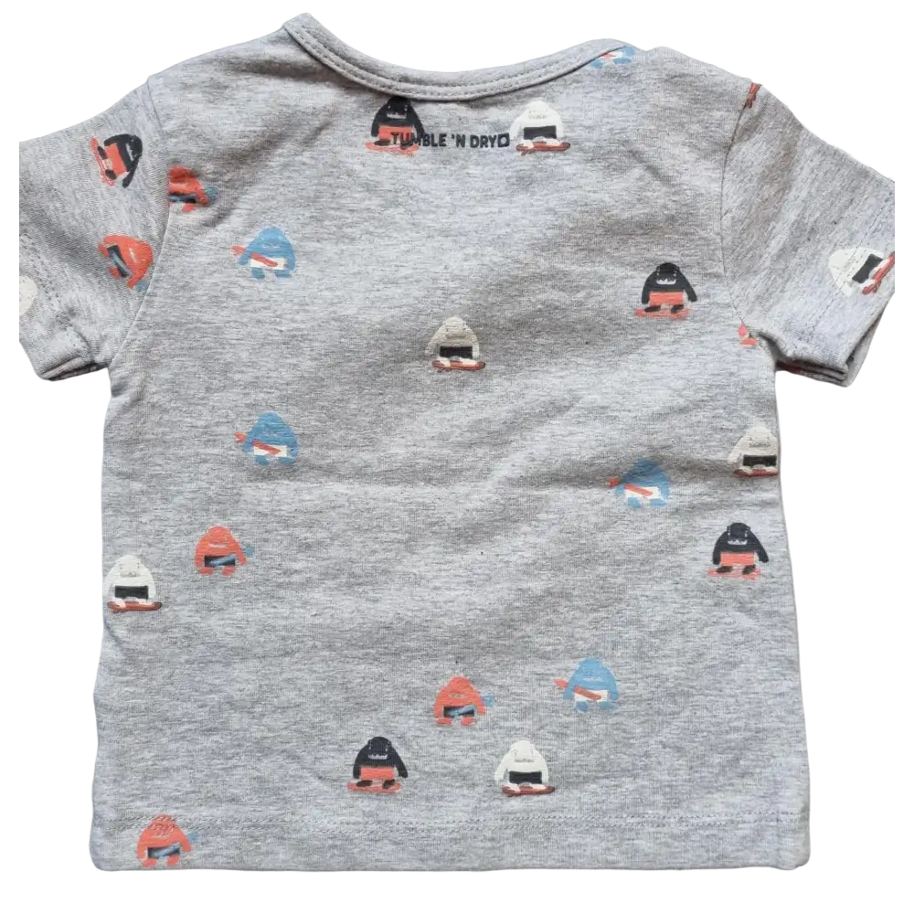 Shortsleeves -- Little Monsters - 56 / Grijs - kinderkleding