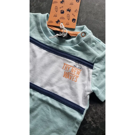 Shortsleeves -- New Waves - 68 / Blauw - kinderkleding