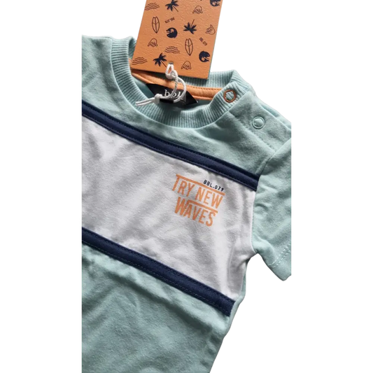 Shortsleeves -- New Waves - 68 / Blauw - kinderkleding