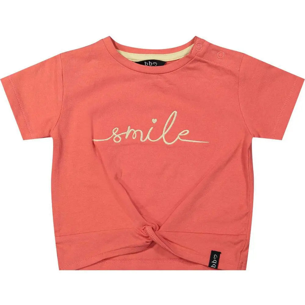 Shortsleeves -- Smile - 104 / Roze - kinderkleding
