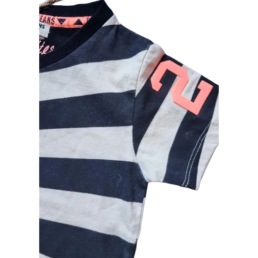 Shortsleeves -- Stripes - 98 / Zwart - kinderkleding