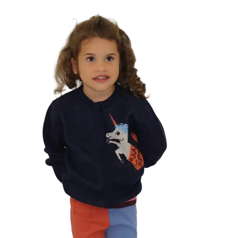 Vest -- Jaquard Unicorn Mermaid - kinderkleding