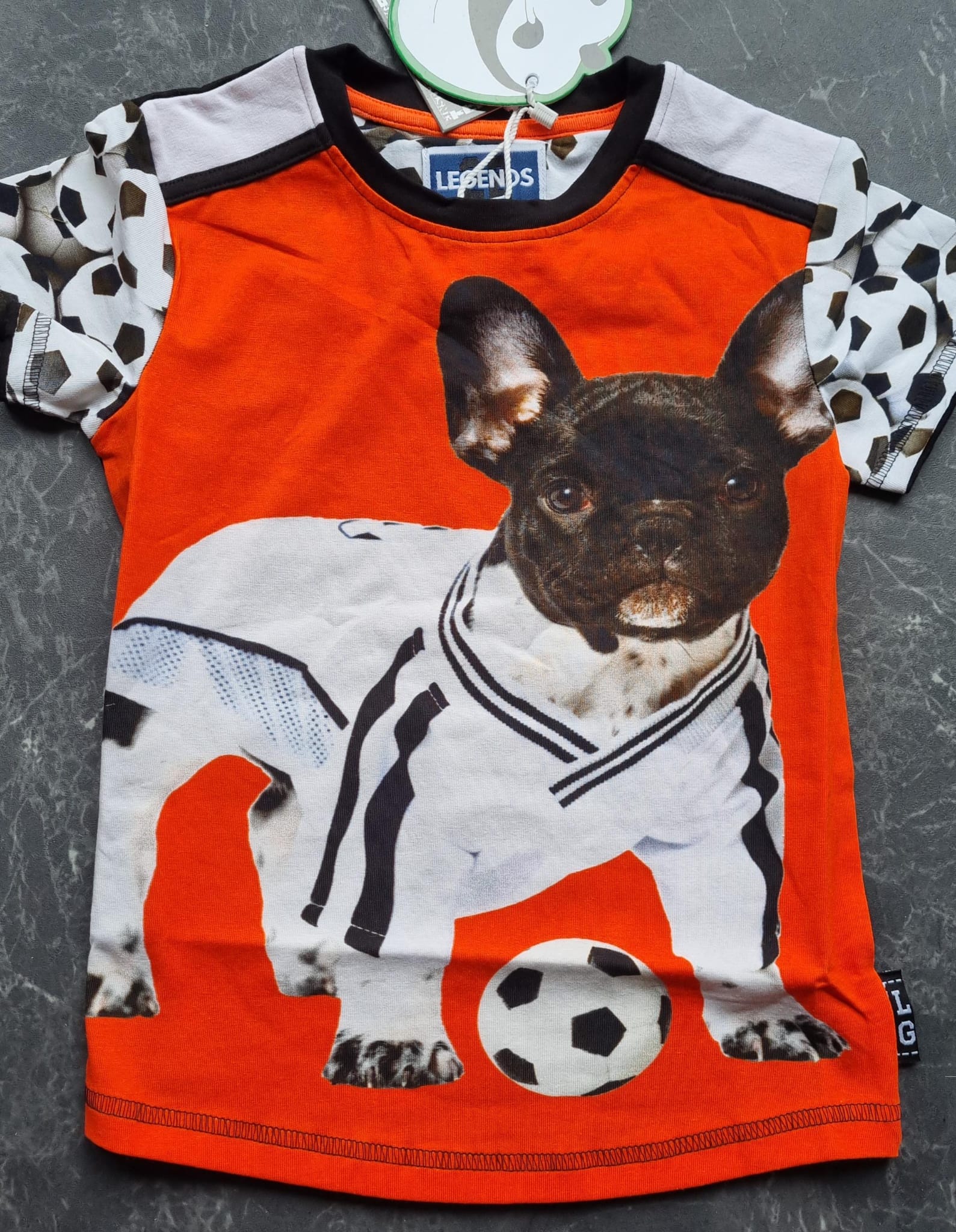 Shortsleeve -- Bulldog - 98/104 / Oranje - kinderkleding