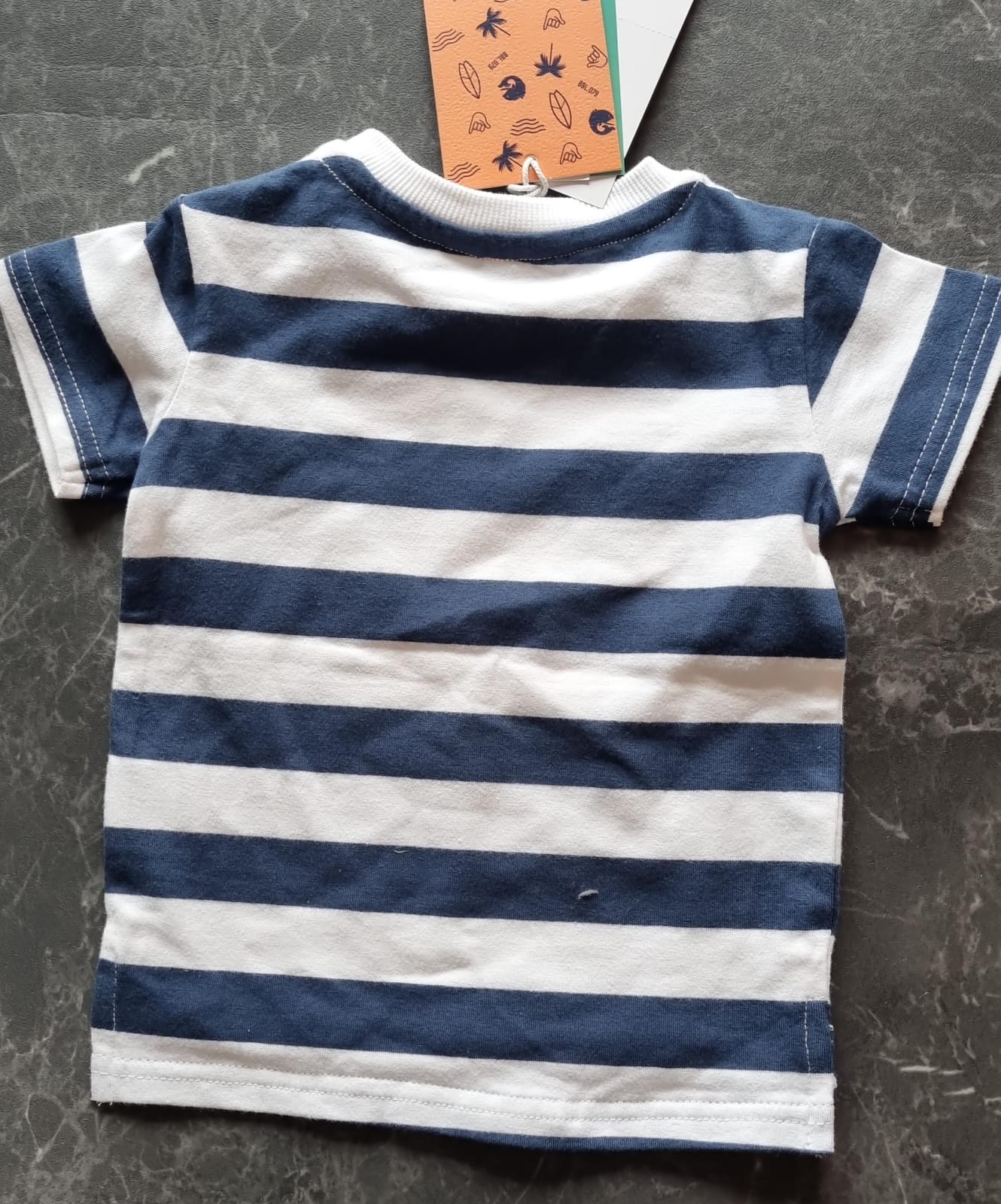 Shortsleeve -- Deep Sea Stripes - 74 / Blauw - kinderkleding