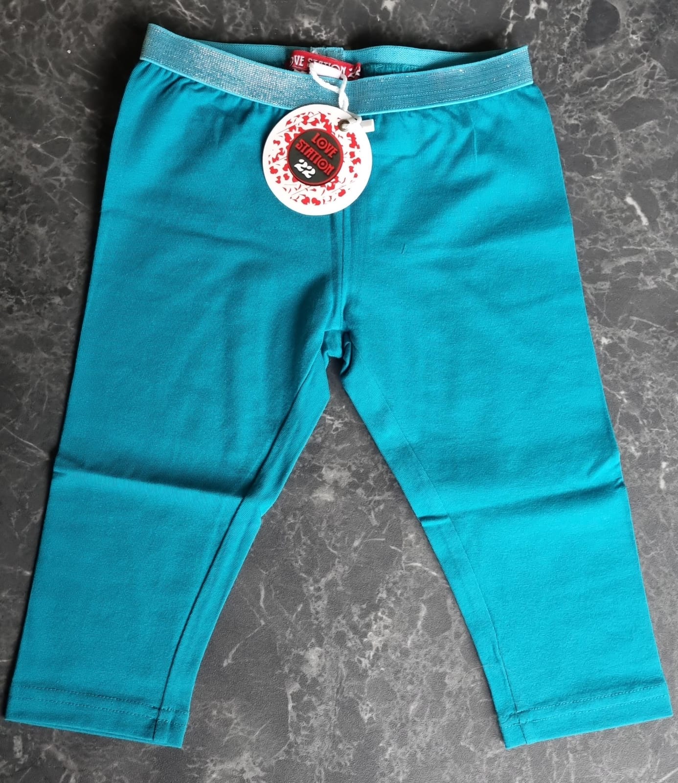 Legging -- Basic22 - 98/104 / Blauw - kinderkleding