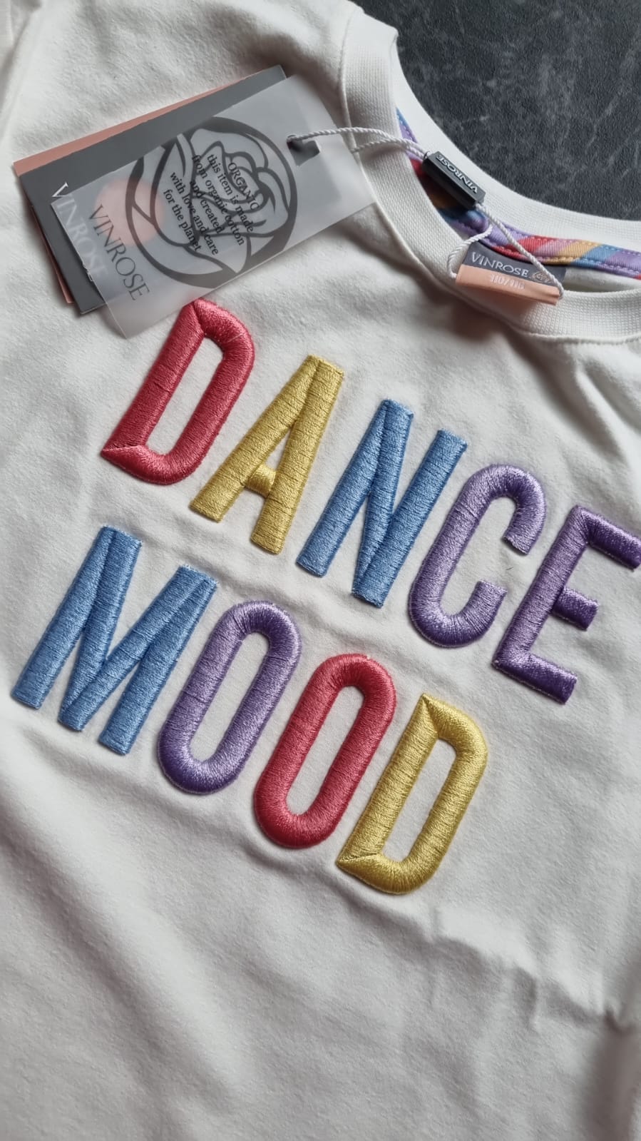 Shortsleeve -- Dance - 110/116 / Wit - kinderkleding