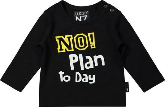 Longsleeve -- No Plan - 122/128 / Zwart - kinderkleding