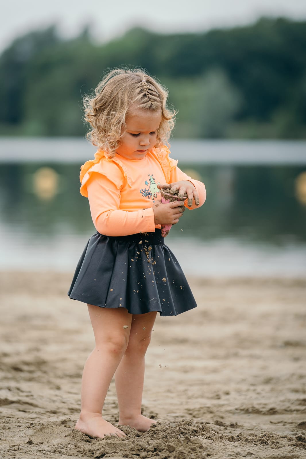 Longsleeve -- Orit - 98 / Oranje - kinderkleding