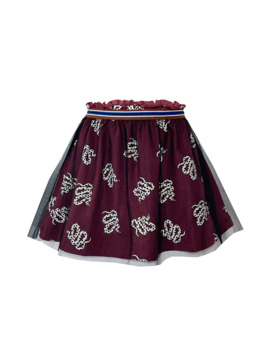 Rok -- Snake - 146/152 / Rood - kinderkleding