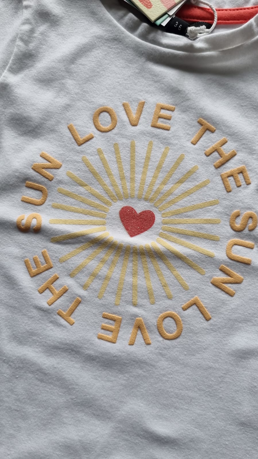 Shortsleeve -- Love the Sun - 68 / Wit - kinderkleding