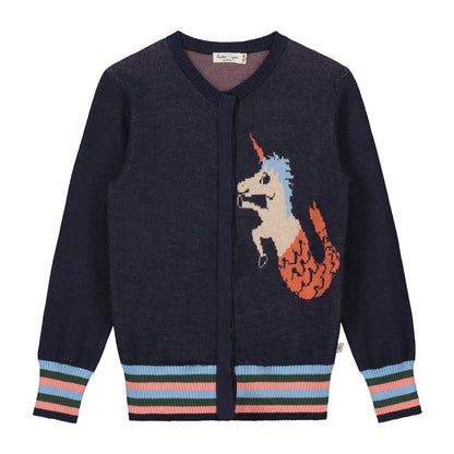 Vest -- Jaquard Unicorn Mermaid - kinderkleding