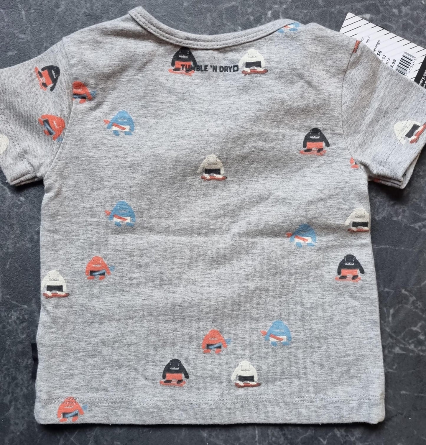 Shortsleeve -- Little Monster - 56 / Grijs - kinderkleding