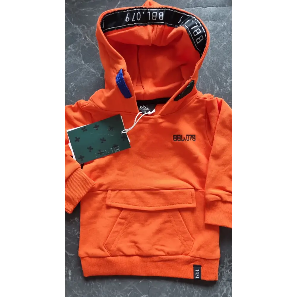 Hoodie -- BBL Basic - 68 / Oranje - kinderkleding