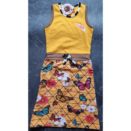 Jurk -- Nida - 86/92 / Geel - kinderkleding