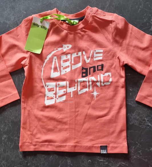 Longsleeve -- Justin - 86/92 / Oranje - kinderkleding