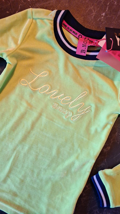 Longsleeve -- Lovely - 98 / 104 / Groen - kinderkleding