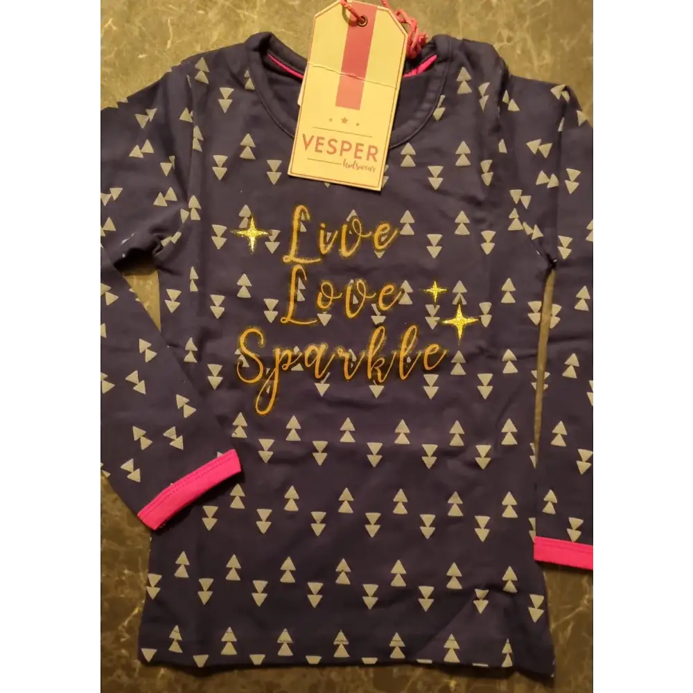 Longsleeves -- Sparkle - 104 / Blauw - kinderkleding
