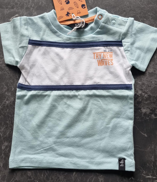 Shortsleeve -- New Waves - 68 / Blauw - kinderkleding