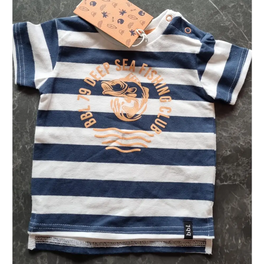 Shortsleeves Deep Sea Stripes 74 / Blauw kinderkleding