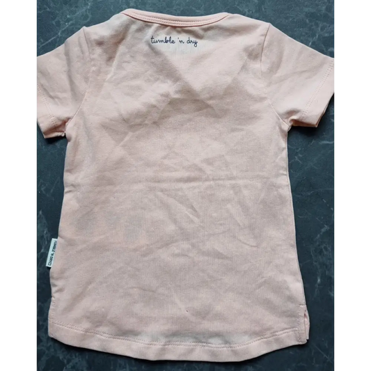 Shortsleeves Drink 56 / Roze kinderkleding
