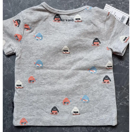 Shortsleeves Little Monsters 56 / Grijs kinderkleding