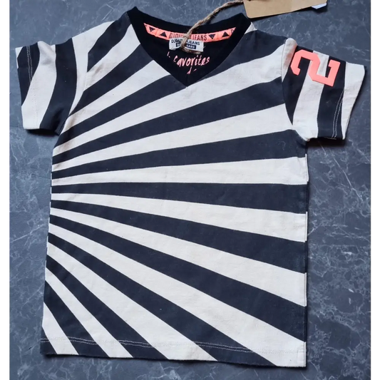 Shortsleeves Stripes 98 / Zwart kinderkleding